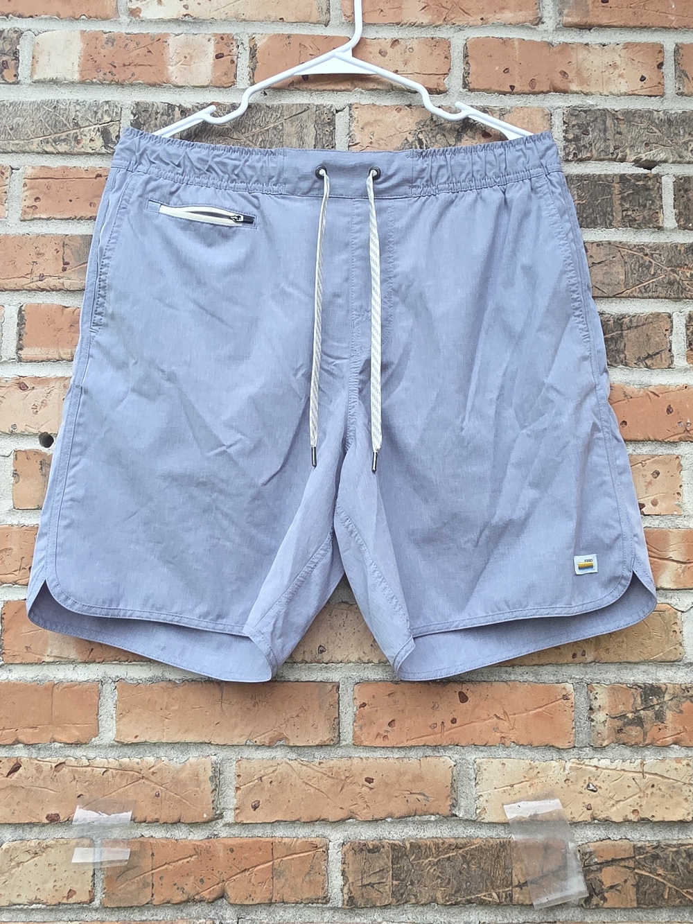 Vuori Grayish Blue Men's Athletic Drawstring Shorts